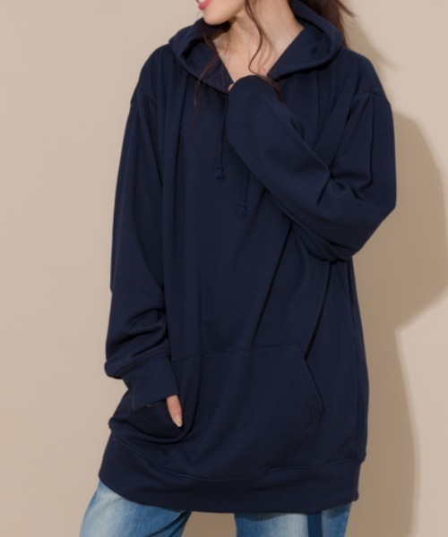 MANGROVE（マングローブ）の「スタンダードカジュアルスウェットパーカー（パーカー・レディース・ダークネイビー/パープル/ネイビー/アイボリー/ブラック/インディゴブルー/グリーン/オフホワイト/ワイン/ピンク/ライトブルー/グレー/マスタード/ホワイト/ベージュ/ライトグレー/チャコールグレー・LARGE/MEDIUM/SMALL）」の13枚目の写真