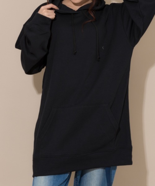 MANGROVE（マングローブ）の「スタンダードカジュアルスウェットパーカー（パーカー・レディース・ダークネイビー/パープル/ネイビー/アイボリー/ブラック/インディゴブルー/グリーン/オフホワイト/ワイン/ピンク/ライトブルー/グレー/マスタード/ホワイト/ベージュ/ライトグレー/チャコールグレー・LARGE/MEDIUM/SMALL）」の5枚目の写真