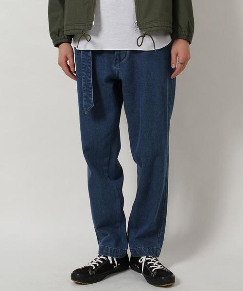 coen（コーエン）の「デニムワイドテーパードベルテッドパンツ（デニムパンツ・メンズ・コバルトブルー・X-LARGE/SMALL/LARGE/MEDIUM）」の3枚目の写真