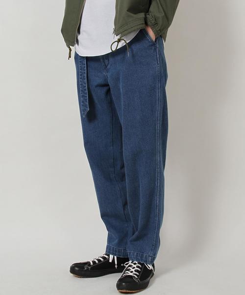 coen（コーエン）の「デニムワイドテーパードベルテッドパンツ（デニムパンツ・メンズ・コバルトブルー・X-LARGE/SMALL/LARGE/MEDIUM）」の18枚目の写真