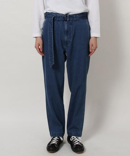 coen（コーエン）の「デニムワイドテーパードベルテッドパンツ（デニムパンツ・メンズ・コバルトブルー・X-LARGE/SMALL/LARGE/MEDIUM）」の21枚目の写真