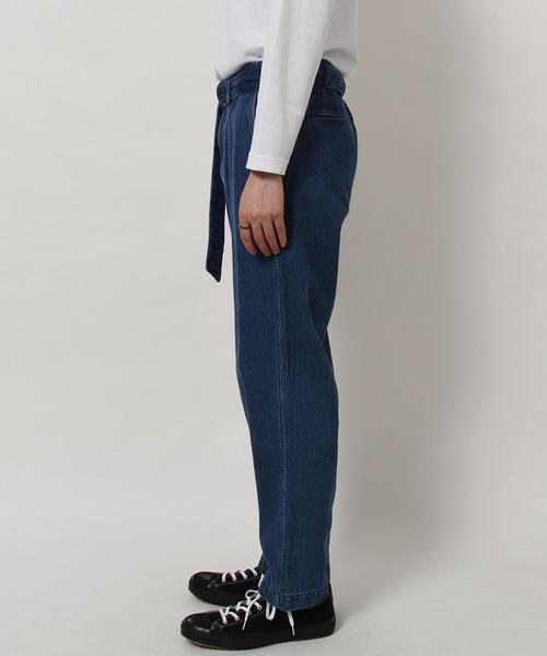 coen（コーエン）の「デニムワイドテーパードベルテッドパンツ（デニムパンツ・メンズ・コバルトブルー・X-LARGE/SMALL/LARGE/MEDIUM）」の22枚目の写真
