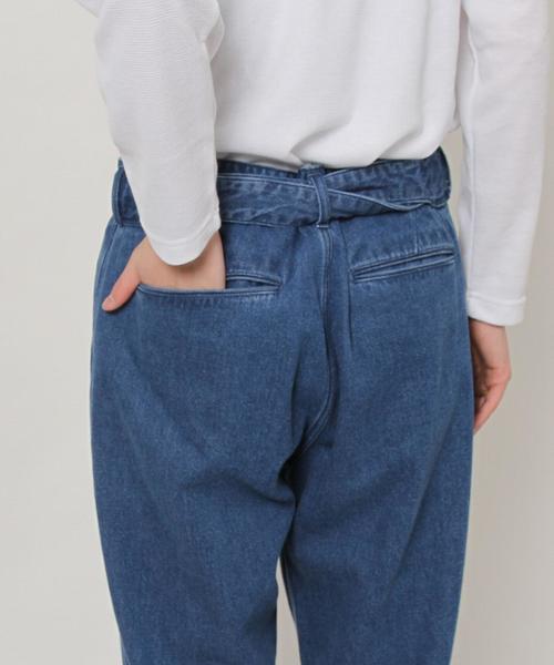coen（コーエン）の「デニムワイドテーパードベルテッドパンツ（デニムパンツ・メンズ・コバルトブルー・X-LARGE/SMALL/LARGE/MEDIUM）」の14枚目の写真