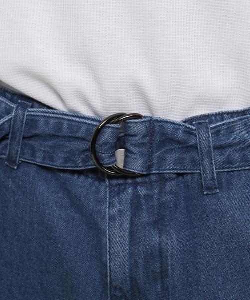 coen（コーエン）の「デニムワイドテーパードベルテッドパンツ（デニムパンツ・メンズ・コバルトブルー・X-LARGE/SMALL/LARGE/MEDIUM）」の17枚目の写真