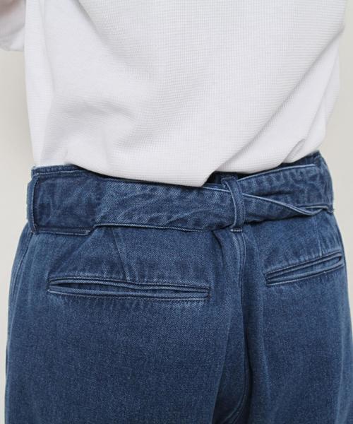 coen（コーエン）の「デニムワイドテーパードベルテッドパンツ（デニムパンツ・メンズ・コバルトブルー・X-LARGE/SMALL/LARGE/MEDIUM）」の7枚目の写真