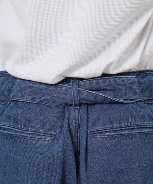 coen（コーエン）の「デニムワイドテーパードベルテッドパンツ（デニムパンツ・メンズ・コバルトブルー・X-LARGE/SMALL/LARGE/MEDIUM）」の8枚目の写真