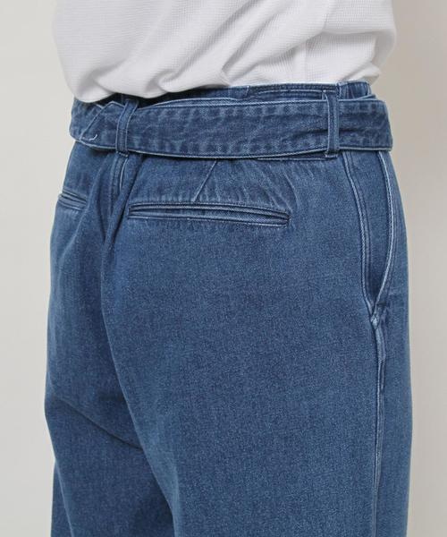 coen（コーエン）の「デニムワイドテーパードベルテッドパンツ（デニムパンツ・メンズ・コバルトブルー・X-LARGE/SMALL/LARGE/MEDIUM）」の9枚目の写真