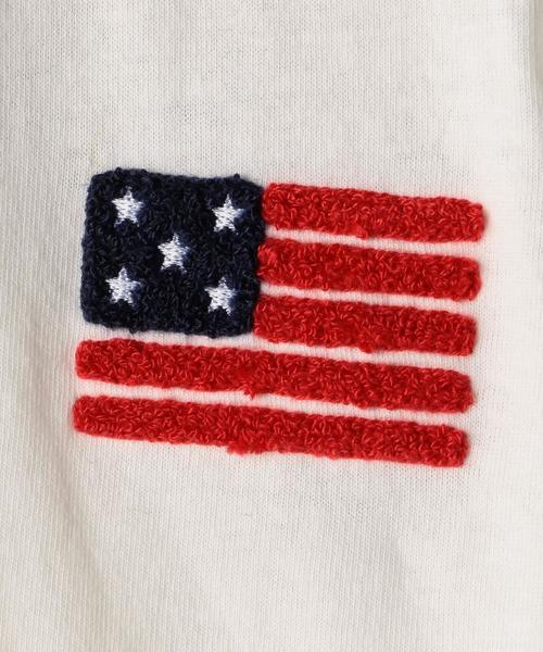 Champion（チャンピオン）の「■■■【キッズ】別注 Champion(チャンピオン) アップリケTシャツ ロングスリーブ ◆（Tシャツ/カットソー・キッズ・ホワイト/ブラック・120cm/100cm/130cm/110cm）」の9枚目の写真