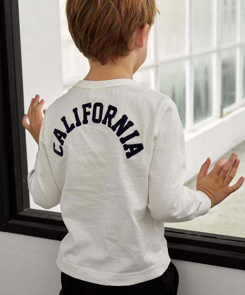 Champion（チャンピオン）の「■■■【キッズ】別注 Champion(チャンピオン) アップリケTシャツ ロングスリーブ ◆（Tシャツ/カットソー・キッズ・ホワイト/ブラック・120cm/100cm/130cm/110cm）」の5枚目の写真