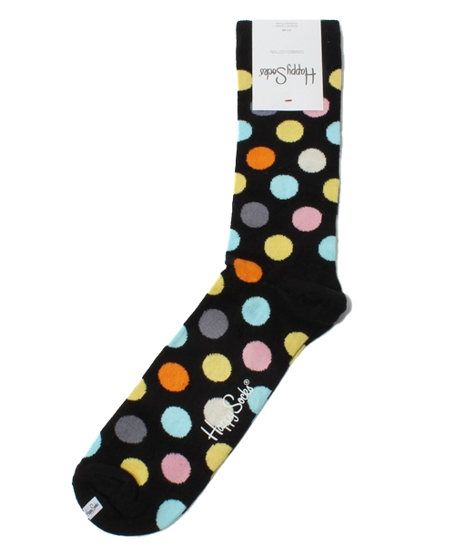 MIDWEST（ミッドウエスト）の「HAPPY SOCKS ドット（ソックス/靴下・メンズ・ホワイト/ブラック/その他/オレンジ・FREE）」の4枚目の写真