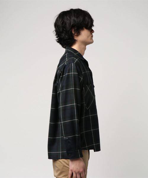 STUDIOUS(ステュディオス)の「ランダムチェックオープンカラーシャツ(シャツ/ブラウス・メンズ・レッド/グリーン・1/2)」の4枚目の写真