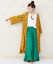 チャイハネ | 【チャイハネ】yul 花刺繍ロングカーディガン ガウン(カーディガン/ボレロ)