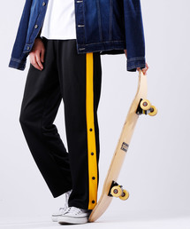 MONO-MART | サイドラインスナップ ワイドパンツ/トラックパンツ(その他パンツ)