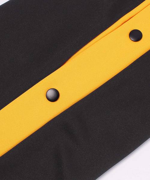 MONO-MART(モノマート)の「サイドラインスナップ ワイドパンツ/トラックパンツ(その他パンツ・メンズ・ブラック×イエロー/ブラック×レッド/ブラック×ホワイト・FREE)」の9枚目の写真