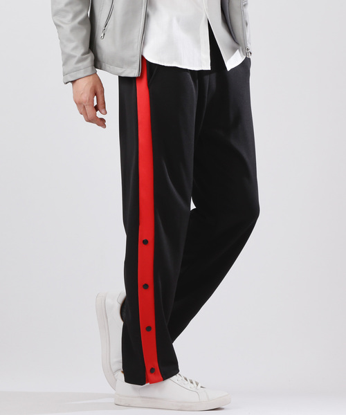 MONO-MART(モノマート)の「サイドラインスナップ ワイドパンツ/トラックパンツ(その他パンツ・メンズ・ブラック×イエロー/ブラック×レッド/ブラック×ホワイト・FREE)」の15枚目の写真