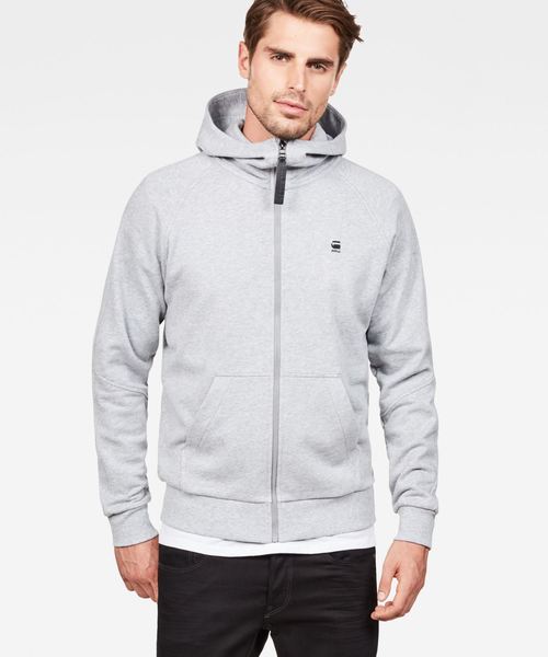 G-STAR（ジースター）の「Strett Dc Hooded Zip Thru Sweat（パーカー・メンズ・ヘザーグレー/ダークブラック・SMALL/MEDIUM/X-SMALL）」の2枚目の写真