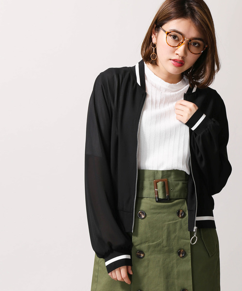 WEGO(ウィゴー)の「WEGO/シアーリングZIPブルゾン(ブルゾン・レディース・ホワイト/ブラック/ライトピンク・FREE)」の3枚目の写真