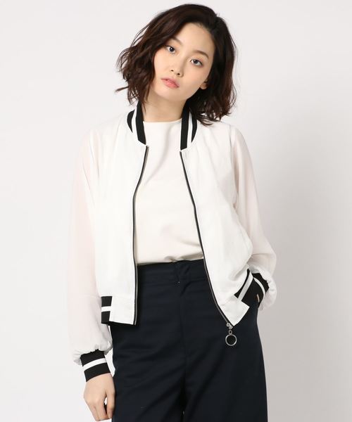 WEGO(ウィゴー)の「WEGO/シアーリングZIPブルゾン(ブルゾン・レディース・ホワイト/ブラック/ライトピンク・FREE)」の14枚目の写真