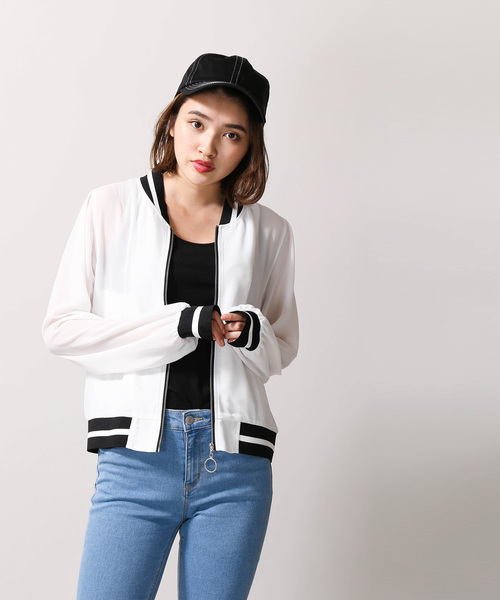 WEGO(ウィゴー)の「WEGO/シアーリングZIPブルゾン(ブルゾン・レディース・ホワイト/ブラック/ライトピンク・FREE)」の8枚目の写真