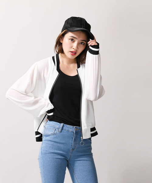 WEGO(ウィゴー)の「WEGO/シアーリングZIPブルゾン(ブルゾン・レディース・ホワイト/ブラック/ライトピンク・FREE)」の9枚目の写真