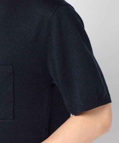 SHIPS JET BLUE（シップスジェットブルー）の「SHIPS JET BLUE: リネン×ソロテックス テンジク ニットTee（Tシャツ/カットソー・メンズ・ホワイト/グレー/オリーブ/ネイビー/ロイヤルブルー・SMALL/LARGE/X-SMALL/MEDIUM）」の10枚目の写真