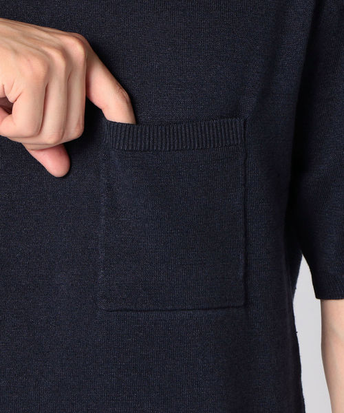 SHIPS JET BLUE（シップスジェットブルー）の「SHIPS JET BLUE: リネン×ソロテックス テンジク ニットTee（Tシャツ/カットソー・メンズ・ホワイト/グレー/オリーブ/ネイビー/ロイヤルブルー・SMALL/LARGE/X-SMALL/MEDIUM）」の12枚目の写真