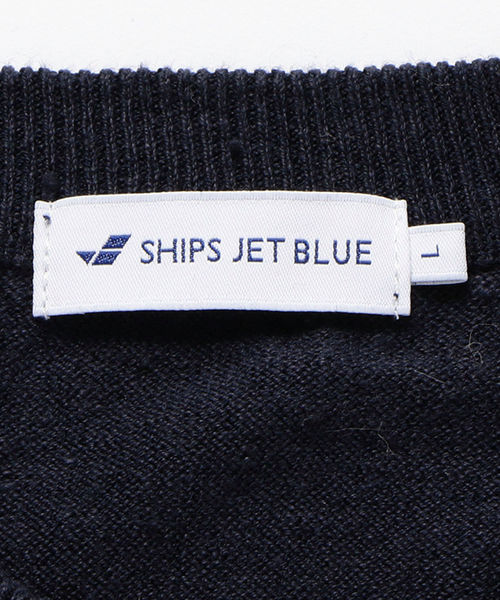 SHIPS JET BLUE（シップスジェットブルー）の「SHIPS JET BLUE: リネン×ソロテックス テンジク ニットTee（Tシャツ/カットソー・メンズ・ホワイト/グレー/オリーブ/ネイビー/ロイヤルブルー・SMALL/LARGE/X-SMALL/MEDIUM）」の13枚目の写真