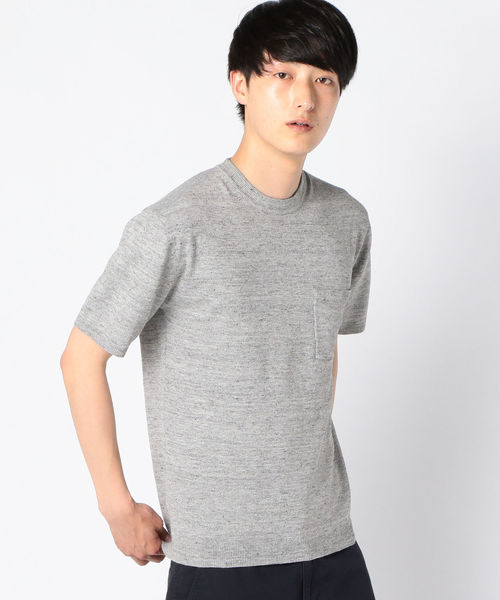 SHIPS JET BLUE（シップスジェットブルー）の「SHIPS JET BLUE: リネン×ソロテックス テンジク ニットTee（Tシャツ/カットソー・メンズ・ホワイト/グレー/オリーブ/ネイビー/ロイヤルブルー・SMALL/LARGE/X-SMALL/MEDIUM）」の20枚目の写真