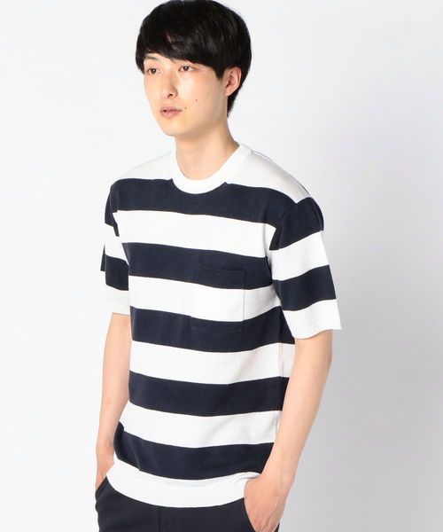 SHIPS JET BLUE（シップスジェットブルー）の「SHIPS JET BLUE: リネン×ソロテックス テンジク ニットTee（Tシャツ/カットソー・メンズ・ホワイト/グレー/オリーブ/ネイビー/ロイヤルブルー・SMALL/LARGE/X-SMALL/MEDIUM）」の22枚目の写真