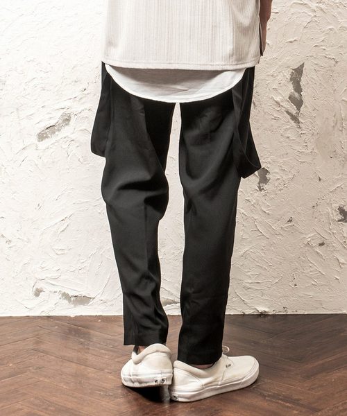 MinoriTY（マイノリティ）の「メンズワイドテーパードアンクルパンツ（サスペンダー付き）（スラックス・メンズ・ブラック/ネイビー/グレー/ブラック系その他/グレー系その他/ブラウン系その他・M/L）」の14枚目の写真