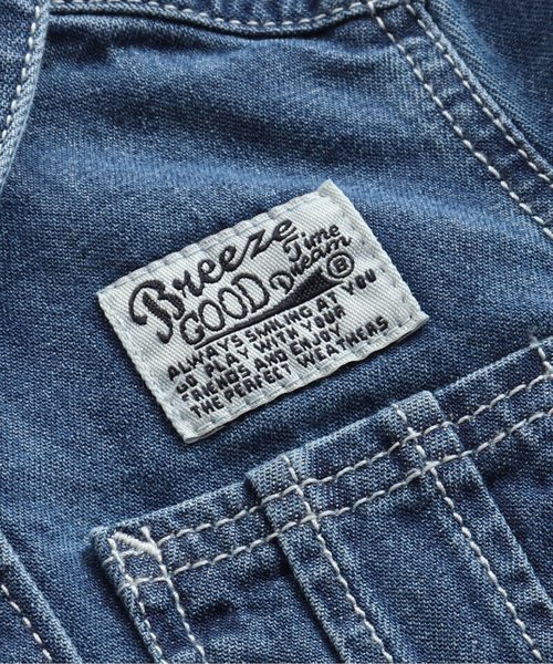 BREEZE（ブリーズ）の「デニムシャツワンピース（シャツワンピース・キッズ・ネイビー/ブルー・100/110/120/80/130/140/90）」の3枚目の写真