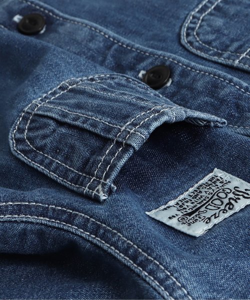 BREEZE（ブリーズ）の「デニムシャツワンピース（シャツワンピース・キッズ・ネイビー/ブルー・100/110/120/80/130/140/90）」の10枚目の写真