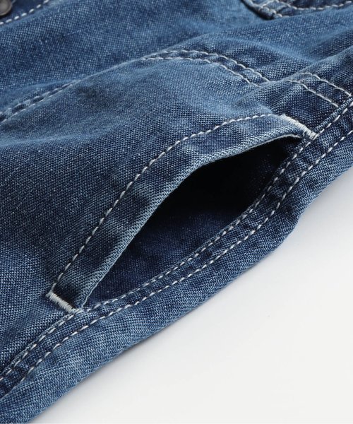 BREEZE（ブリーズ）の「デニムシャツワンピース（シャツワンピース・キッズ・ネイビー/ブルー・100/110/120/80/130/140/90）」の7枚目の写真