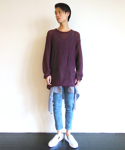 WHO'S WHO gallery（フーズフーギャラリー）の「【BOY MAN】ギンガムボタンダウンシャツ（シャツ/ブラウス・メンズ・ネイビー/ブラック・MEDIUM/LARGE）」の13枚目の写真