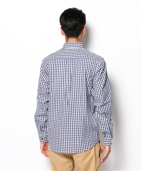 WHO'S WHO gallery（フーズフーギャラリー）の「【BOY MAN】ギンガムボタンダウンシャツ（シャツ/ブラウス・メンズ・ネイビー/ブラック・MEDIUM/LARGE）」の9枚目の写真