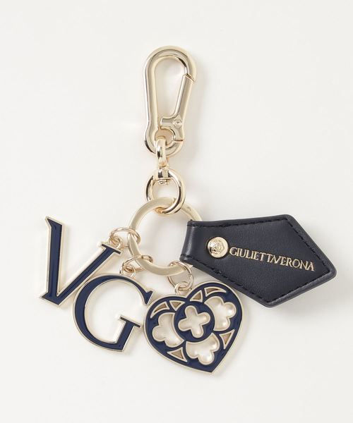 GIULIETTAVERONA(ジュリエッタヴェローナ)の「【GIULIETTAVERONA】 ジュリエッタヴェローナ LOGOキーホルダー(キーホルダー)」|ネイビー