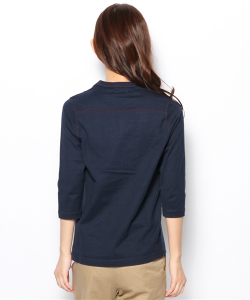 BEAMS BOY(ビームスボーイ)の「□BEAMS BOY / テンジクフットボール 3/4T 0032CL(Tシャツ/カットソー・レディース・レッド/ダークグリーン/ネイビー・ONE SIZE)」の6枚目の写真