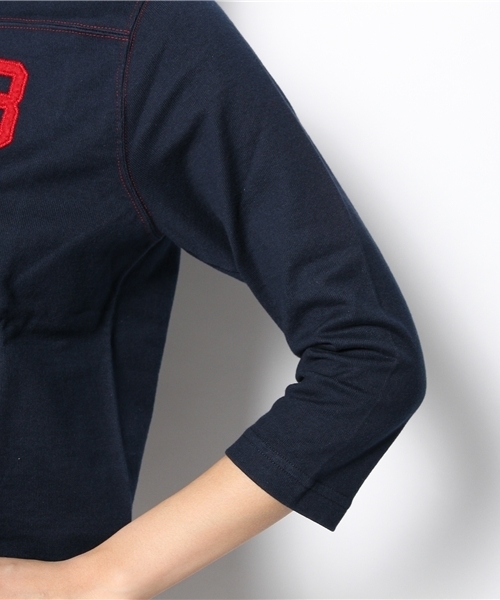 BEAMS BOY(ビームスボーイ)の「□BEAMS BOY / テンジクフットボール 3/4T 0032CL(Tシャツ/カットソー・レディース・レッド/ダークグリーン/ネイビー・ONE SIZE)」の8枚目の写真