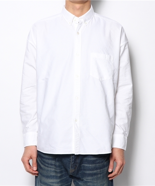 BEAMS（ビームス）の「○BEAMS / ビッグシルエット ボタンダウンシャツ（シャツ/ブラウス・メンズ・ホワイト/ブルー・MEDIUM/LARGE）」の10枚目の写真