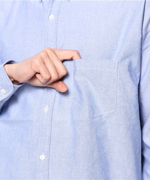 BEAMS（ビームス）の「○BEAMS / ビッグシルエット ボタンダウンシャツ（シャツ/ブラウス・メンズ・ホワイト/ブルー・MEDIUM/LARGE）」の4枚目の写真