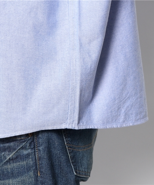 BEAMS（ビームス）の「○BEAMS / ビッグシルエット ボタンダウンシャツ（シャツ/ブラウス・メンズ・ホワイト/ブルー・MEDIUM/LARGE）」の5枚目の写真