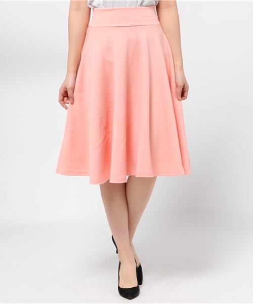 ROSE BUD（ローズバッド）の「【GISELe掲載】LCTB-14122 MIDI FLARE SKIRT（スカート・レディース・オフホワイト/マスタード/ネイビー/ブラック/キャメル/ダークグリーン/ダークグレー/ライトピンク/ライトブルー・ONE SIZE）」の9枚目の写真