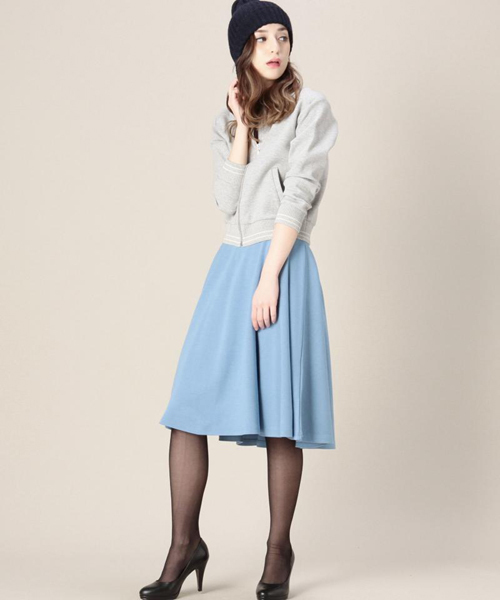 ROSE BUD（ローズバッド）の「【GISELe掲載】LCTB-14122 MIDI FLARE SKIRT（スカート・レディース・オフホワイト/マスタード/ネイビー/ブラック/キャメル/ダークグリーン/ダークグレー/ライトピンク/ライトブルー・ONE SIZE）」の16枚目の写真