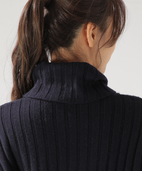 BAYFLOW（ベイフロー）の「AIR YARNリブタートル（ニット/セーター・レディース・グレー/ブラウン/ネイビー・SMALL/MEDIUM）」の18枚目の写真
