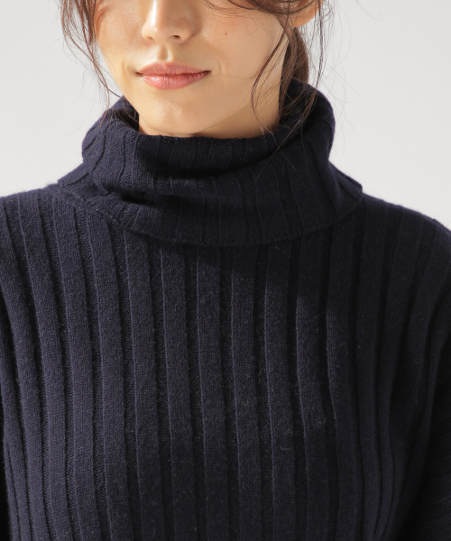 BAYFLOW（ベイフロー）の「AIR YARNリブタートル（ニット/セーター・レディース・グレー/ブラウン/ネイビー・SMALL/MEDIUM）」の19枚目の写真