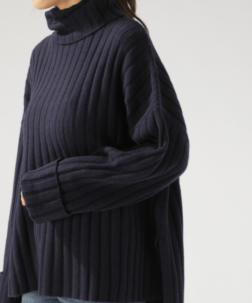 BAYFLOW（ベイフロー）の「AIR YARNリブタートル（ニット/セーター・レディース・グレー/ブラウン/ネイビー・SMALL/MEDIUM）」の20枚目の写真