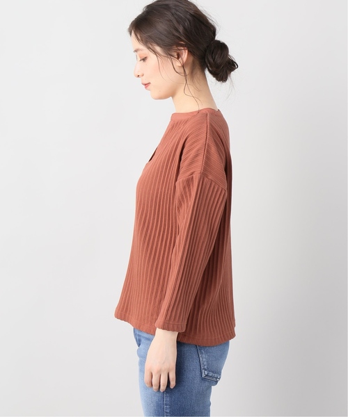 B.C STOCK(ベーセーストック)の「アイレットジャガードスキッパープルオーバー(Tシャツ/カットソー・レディース・ホワイト/ピンク/オレンジ・FREE)」の16枚目の写真