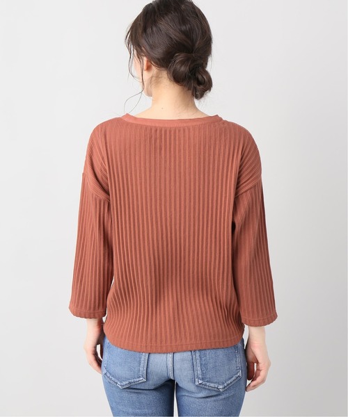 B.C STOCK(ベーセーストック)の「アイレットジャガードスキッパープルオーバー(Tシャツ/カットソー・レディース・ホワイト/ピンク/オレンジ・FREE)」の8枚目の写真