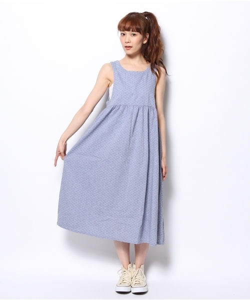 BEAMS BOY（ビームスボーイ）の「○BEAMS BOY / ジャカード 切替 ノースリーブ ワンピース **（ワンピース・レディース・ブラック系その他/ブラック/レッド/ネイビー・ONE SIZE）」の3枚目の写真