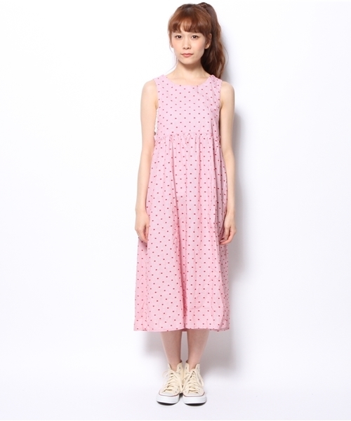 BEAMS BOY（ビームスボーイ）の「○BEAMS BOY / ジャカード 切替 ノースリーブ ワンピース **（ワンピース・レディース・ブラック系その他/ブラック/レッド/ネイビー・ONE SIZE）」の6枚目の写真